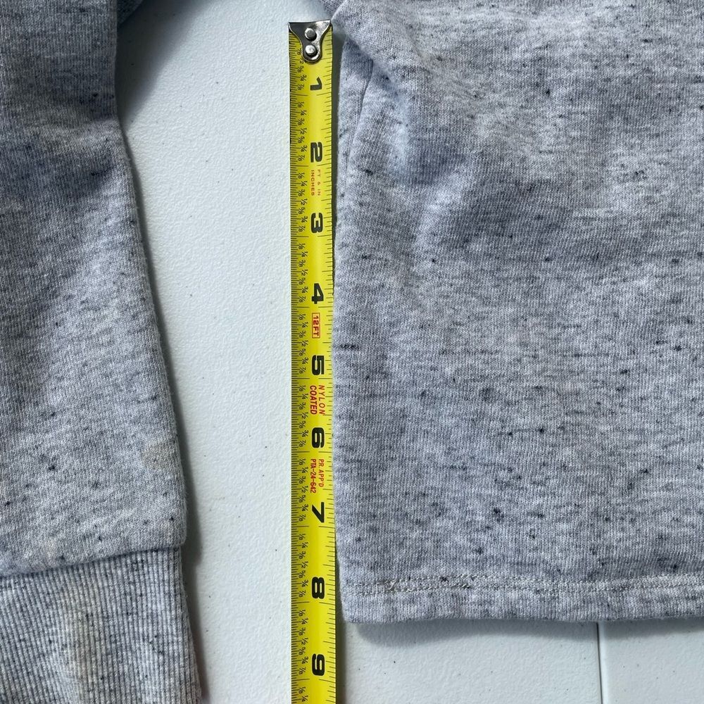 Divided H&M Gray Cropped Hoodie Size L Speckled Pullover - Picture 7 of 10